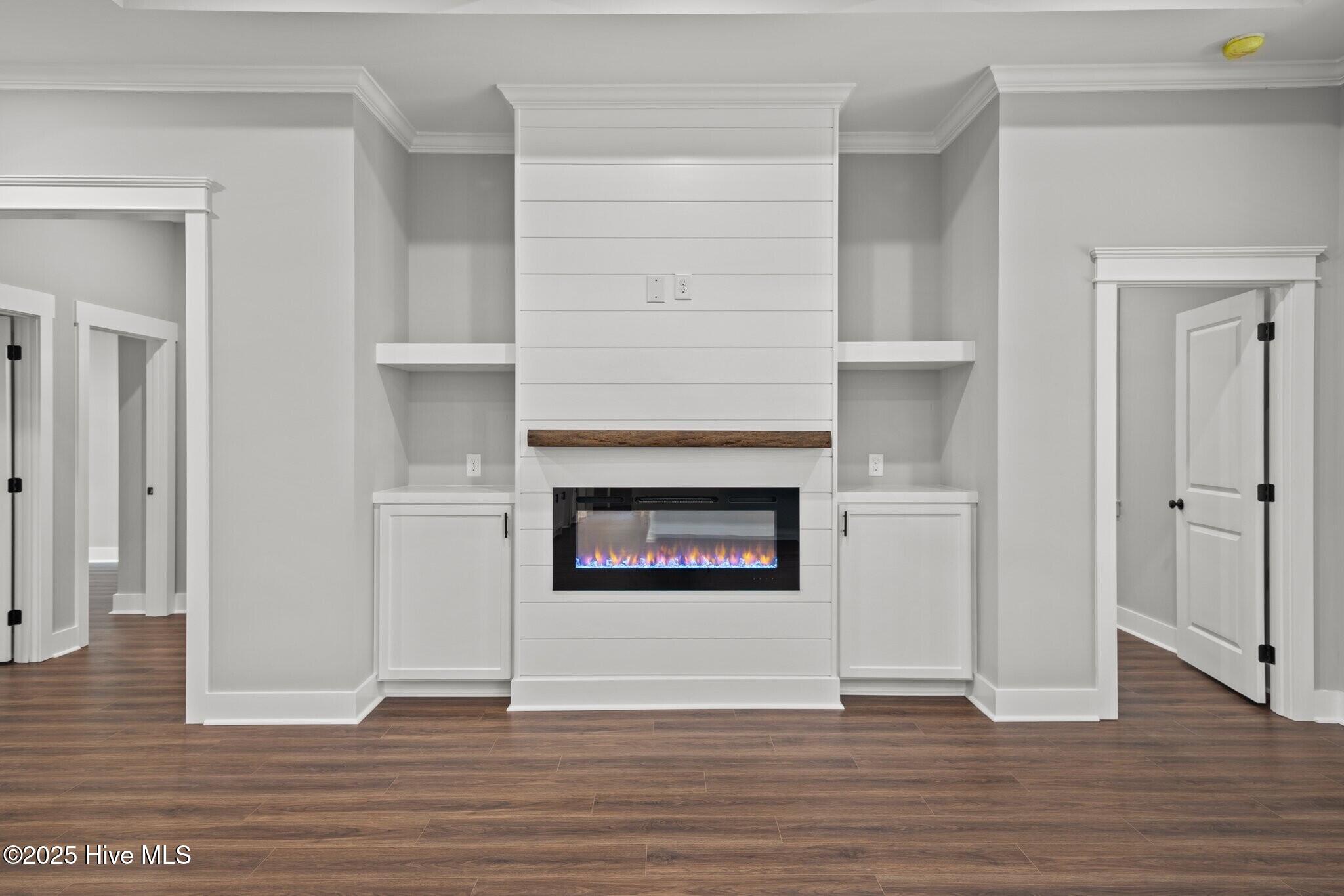 Living room w-fireplace & built ins