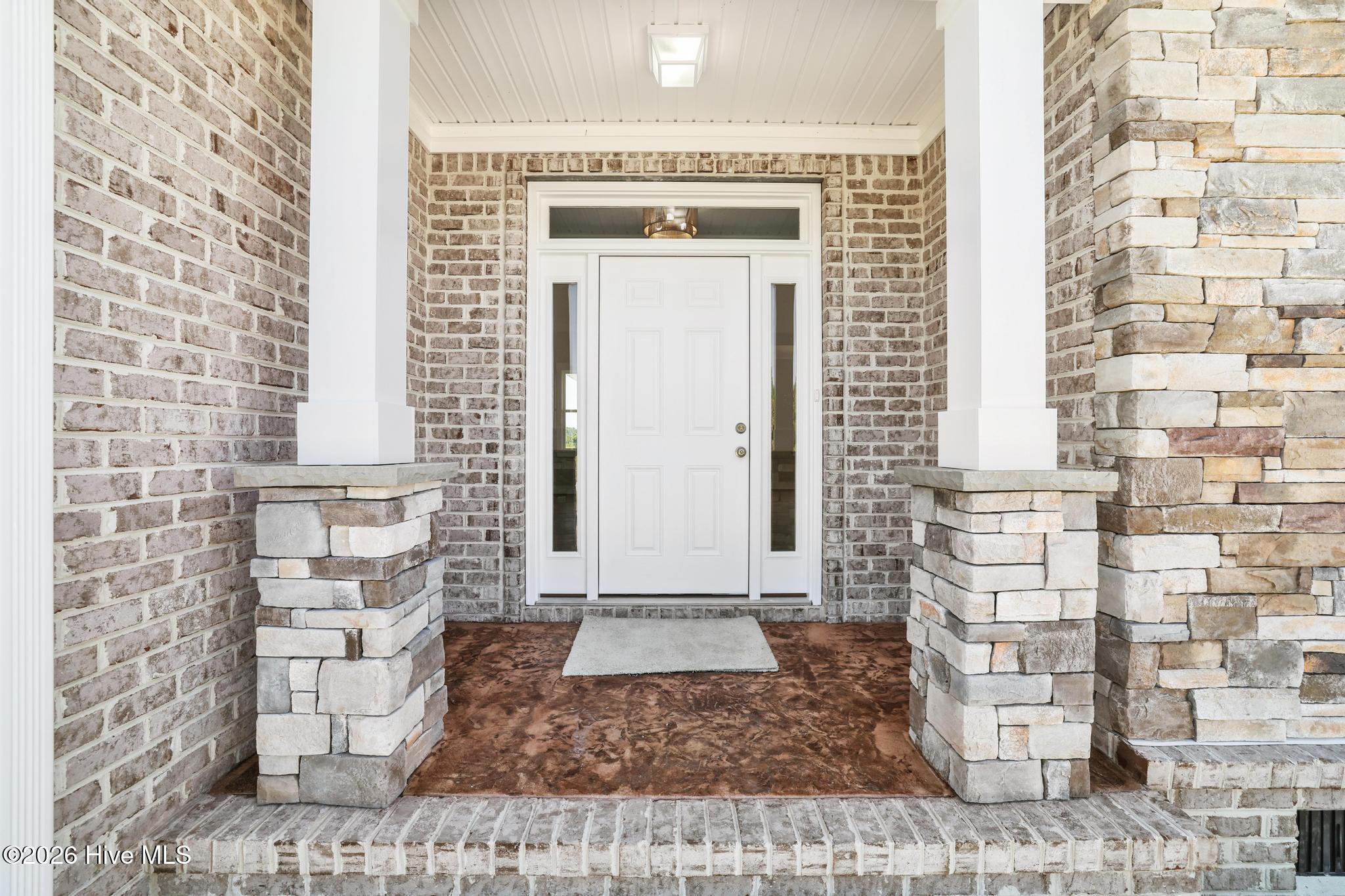 Front Entry w/ stamped concrete