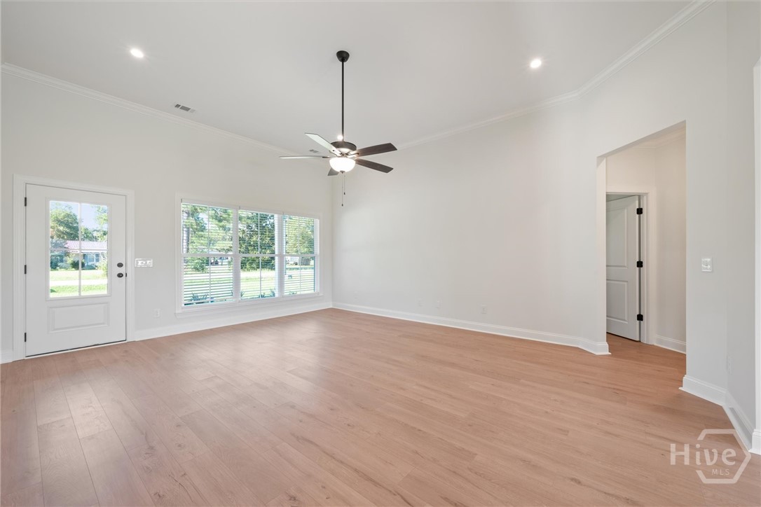 Luxury vinyl plank flooring, no carpet!