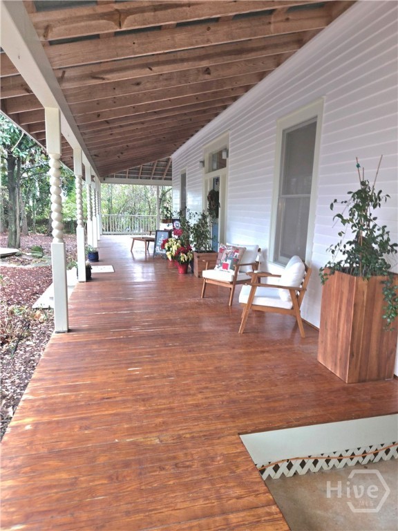 Wrap around porch that you don't want to leave.