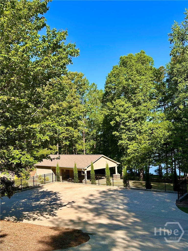 Pavilion at community lake access