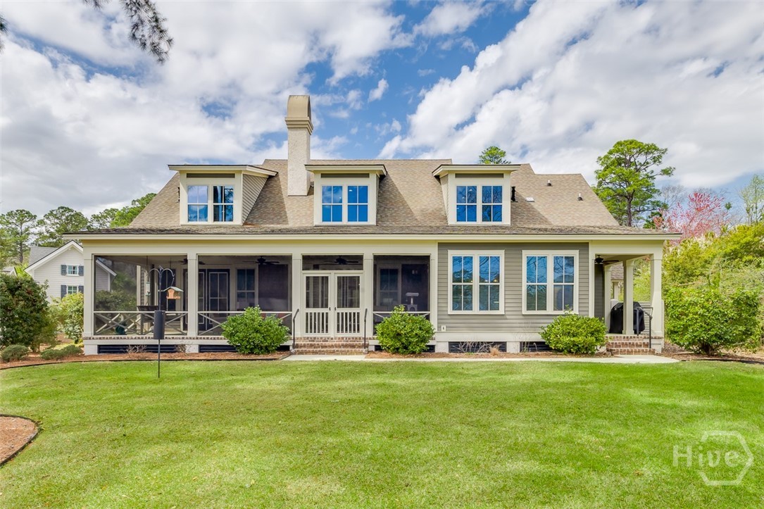 Rear view of the main house