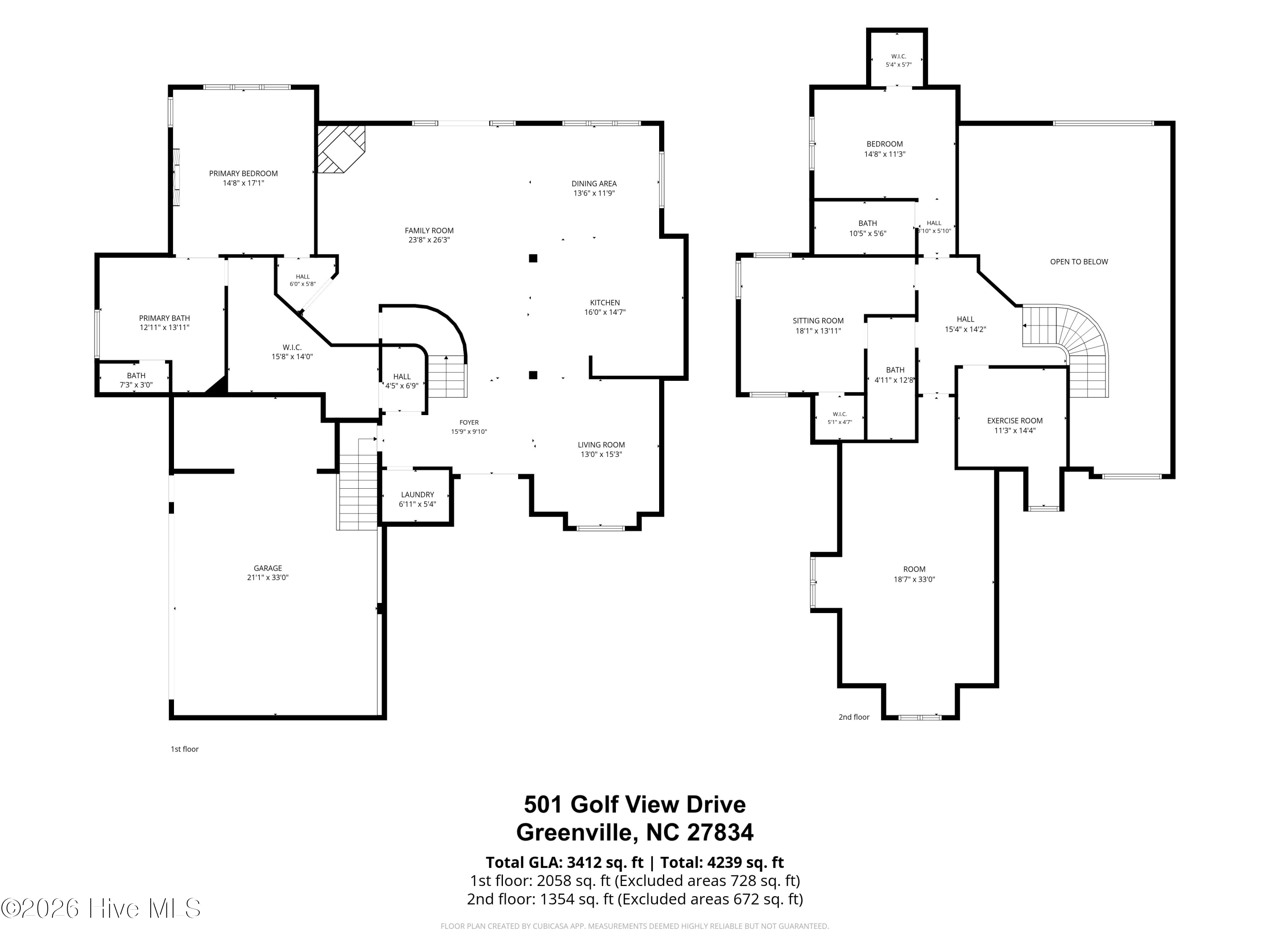 Exterior photo of 501 Golf View Drive, Greenville, NC 27834. MLS: 100610351