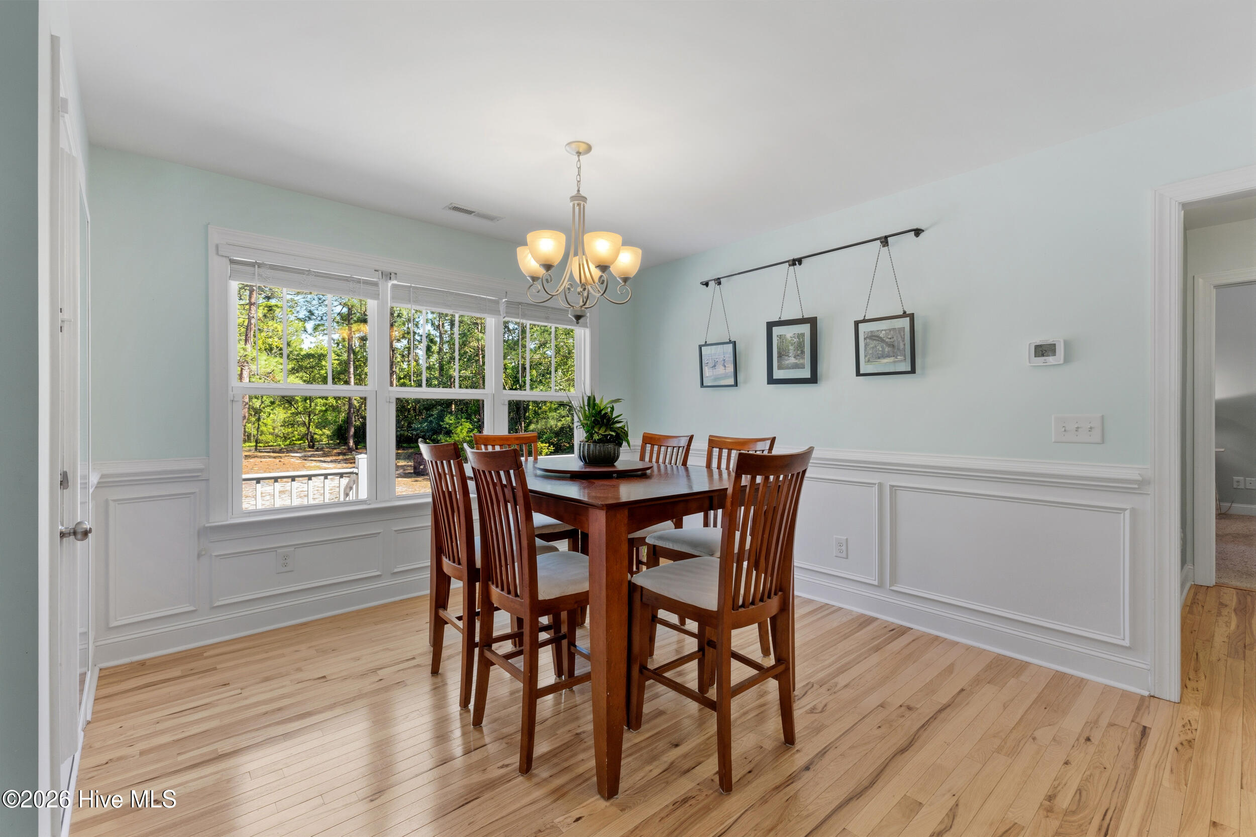 Dining room with wainscotting