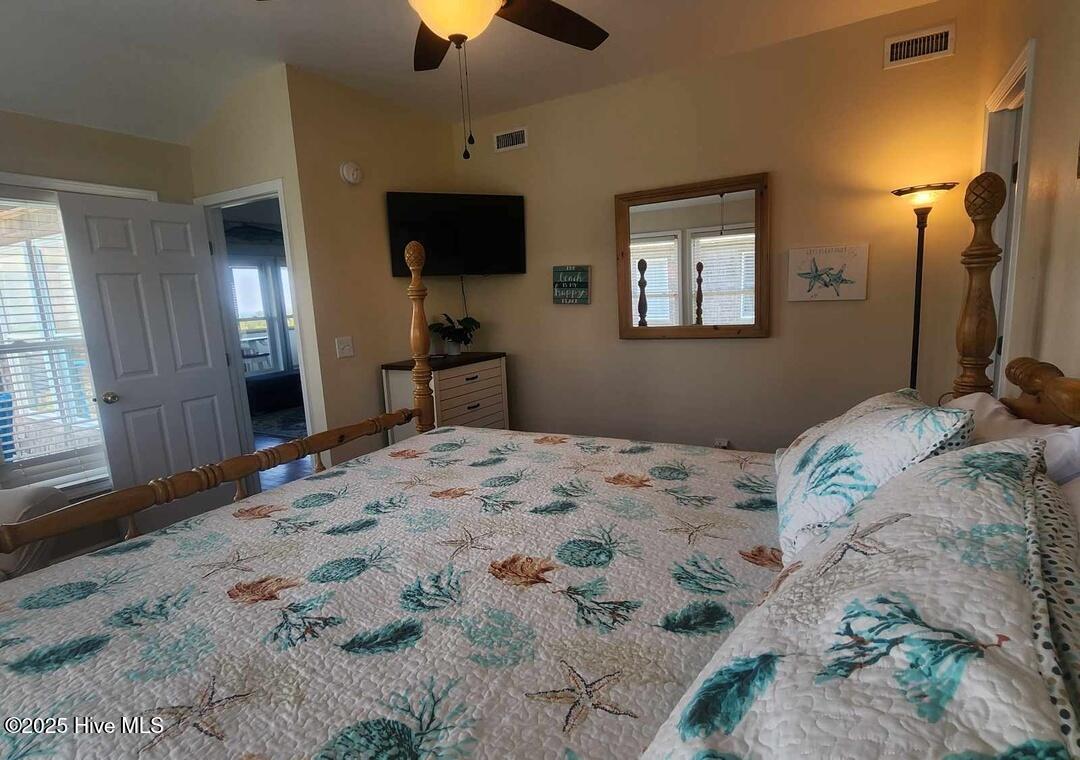 Upstairs Primary Bedroom with sounds views!