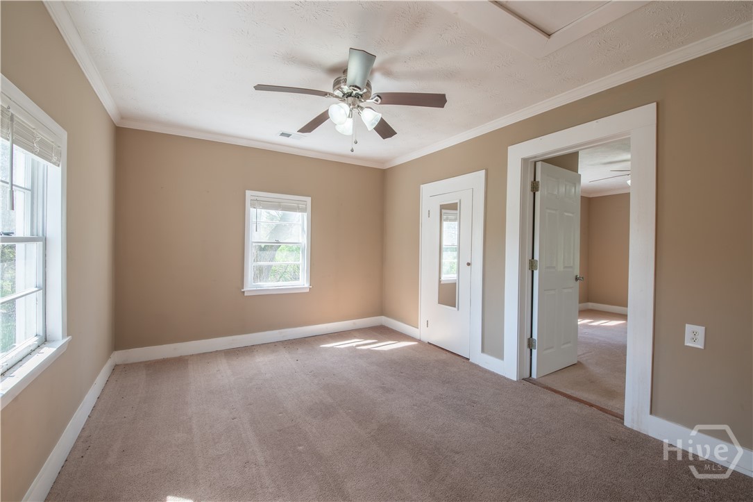 Bedroom 1 (Front Bedroom) and Closet  Access to Ba