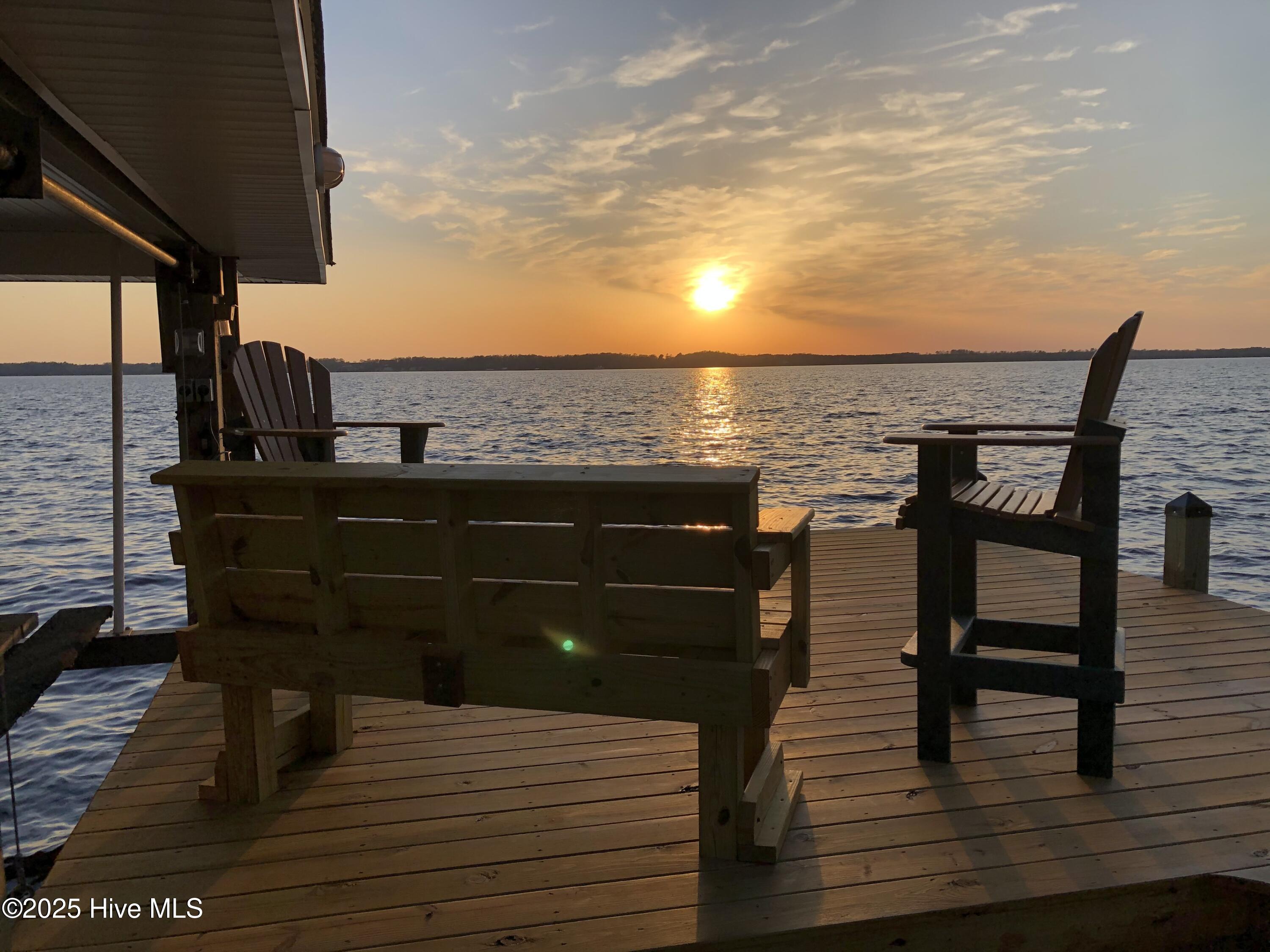 Enjoy stunning sunsets from your pier