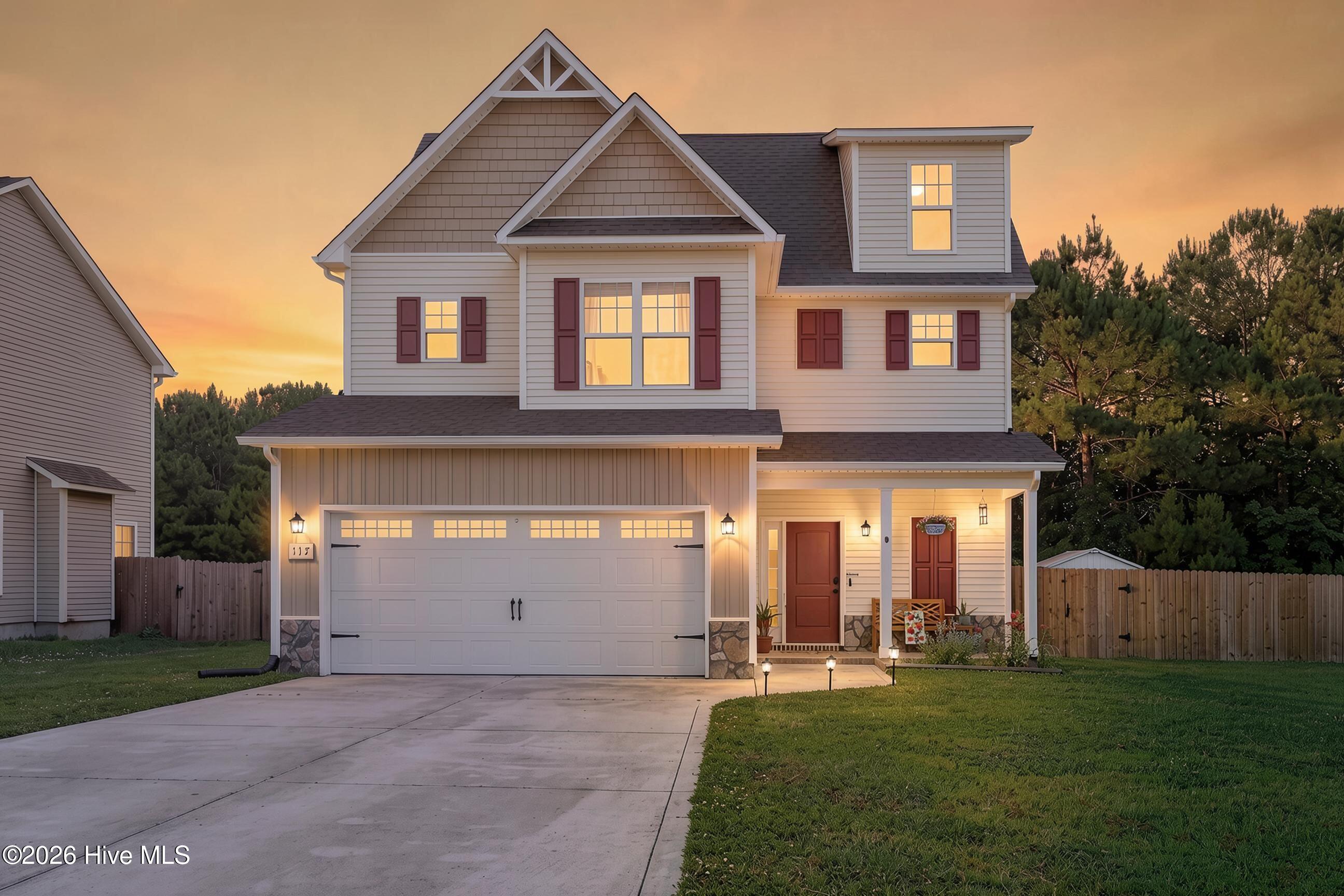 Exterior photo of 117 Sparrows Point Lane, Jacksonville, NC 28540. MLS: 100574392