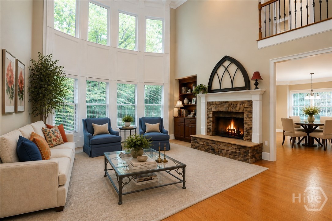 Great room virtually Staged