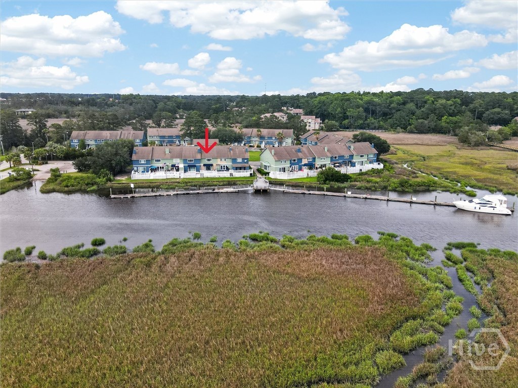 There is deep water available at the dock at all tides.