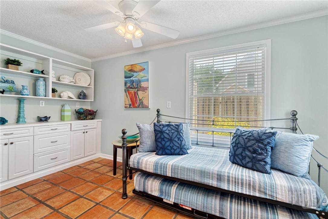 Spacious Living Room with Spanish Tile, Natural Li