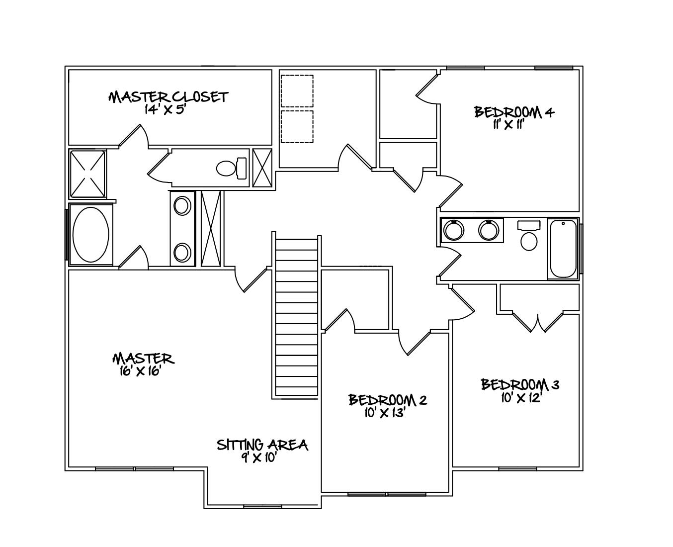 Mansfield second floor plan
