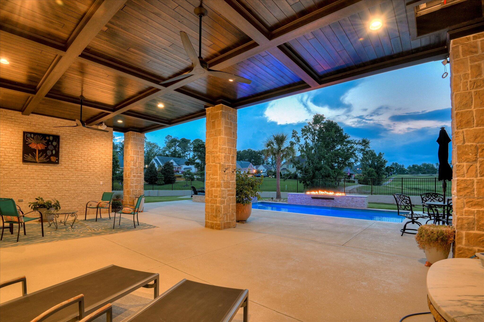 Large covered patio