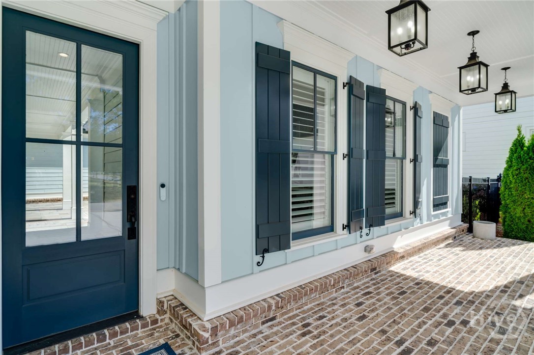 Beautiful brick topped porch