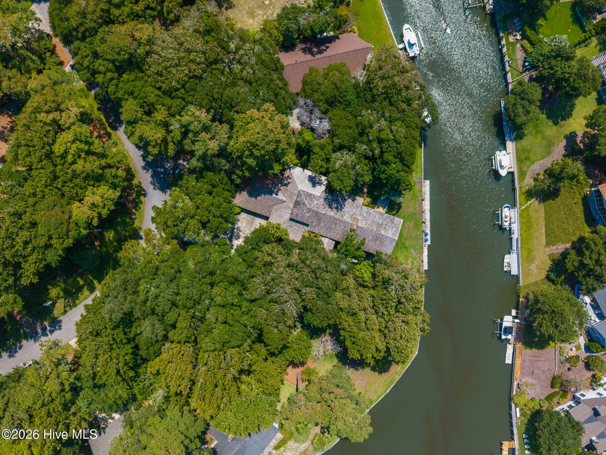 Aerial of both lots