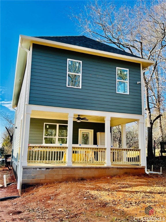 Stylish, Intown, New Construction 3/2.5, 2-story, Contemporary home, being built on a high elevation lot with views of Downtown, located on a quiet street of newer homes, and within blocks of multiple parks, Oconee River, Greenway & Firefly Trails, Downtown Athens, and UGA’s main campus. The home is designed such that the entirety of main floor is common living area, with an abundance of natural light, a window bench seat built in below the front facing windows, and a there’s a large covered porch overlooking a generous back yard, clearly once a pecan orchard. Your squirrel friends will love you if this becomes your future home. The kitchen features a large island with built in microwave and pendent lighting, granite countertops, vertical tile backsplash, stainless vent hood, range, dishwasher, and hardware. A partially open staircase lads to the 3 bedrooms and 2 baths upstairs. The Master is on the rear of house, with tray ceiling, wrapped in windows with views of tree canopy. The secondary bedrooms and bath are located off the upstairs hall, with the bedroom on front of house having rare views of Downtown, where one could lay in bed and watch the sunsets over Downtown, or the magic emanating from the nightlights of a vibrant arts-centric and entertainment district. This home is scheduled for completion April 1, 2023. This is a rare opportunity to purchase an energy-efficient, new construction home, that’s within walk/bike distance of all the things that distinguish Athens as a unique, culturally diverse, arts-centric community.