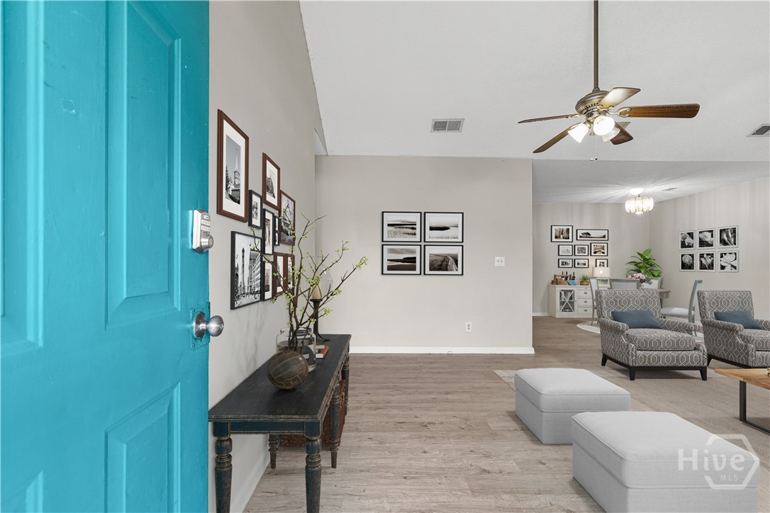 Virtually staged living room