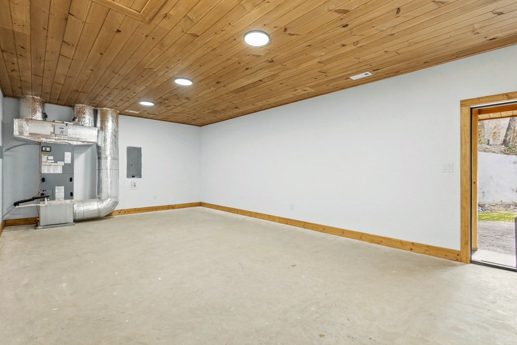 Finished mechanical room
