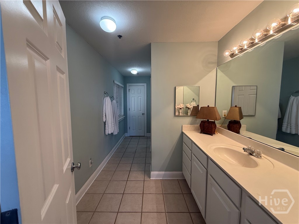 Primary Bathroom with tile floor
