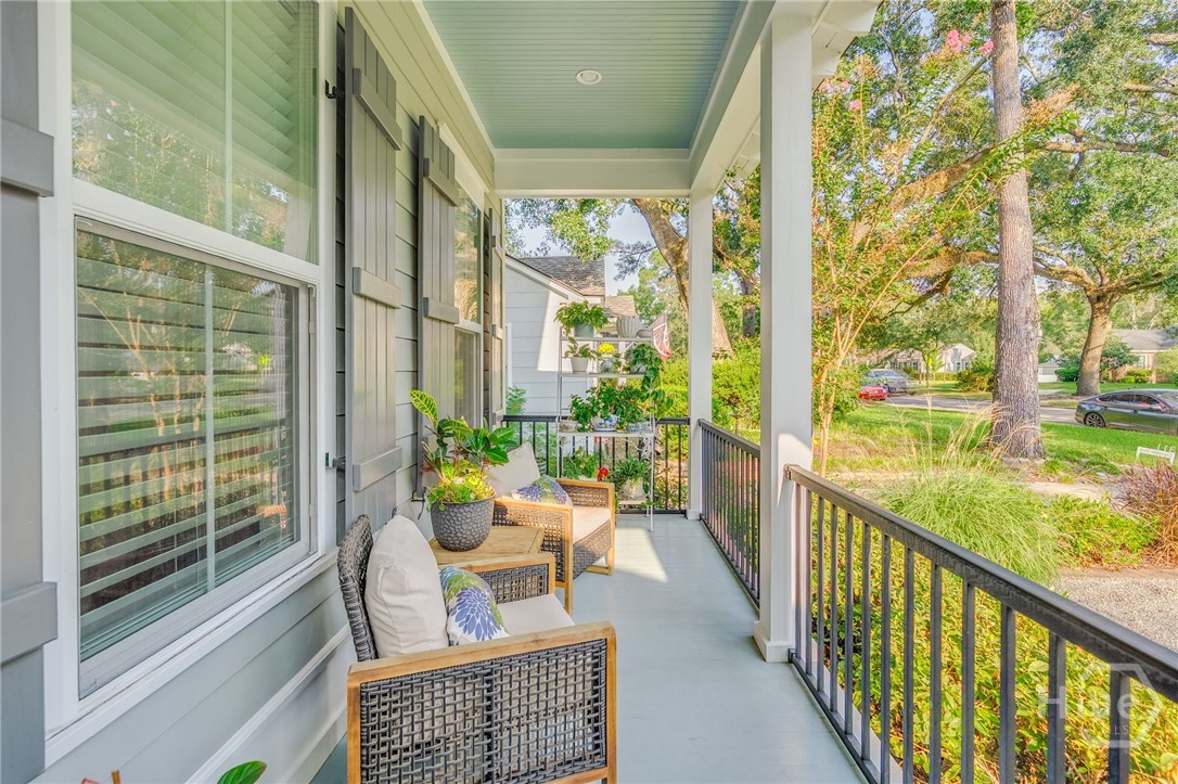 Covered and Gated Front Porch