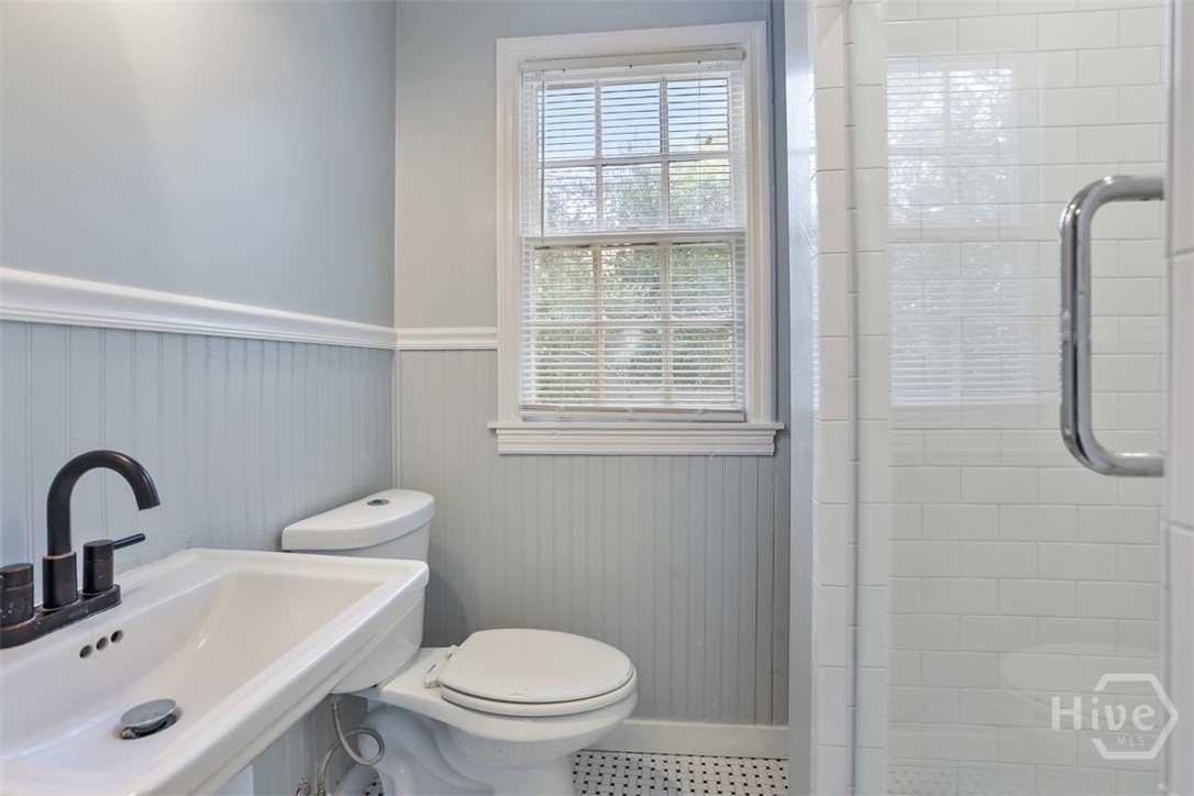Full bath with walk-in shower.