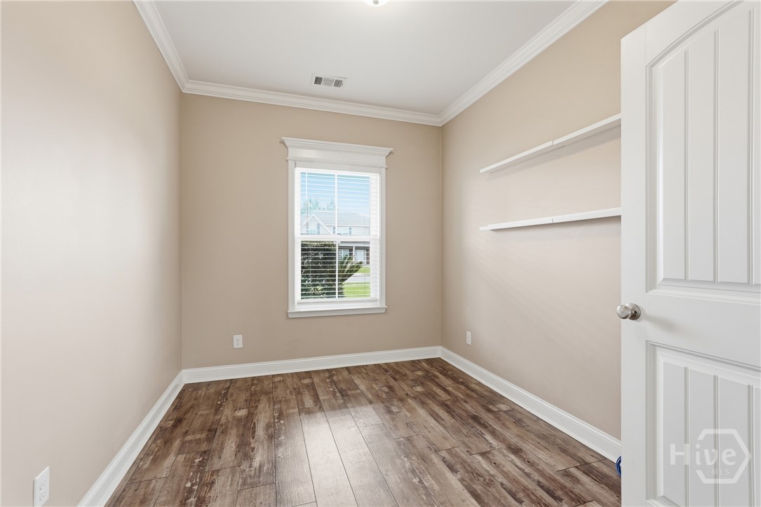 Home office adjacent to great room