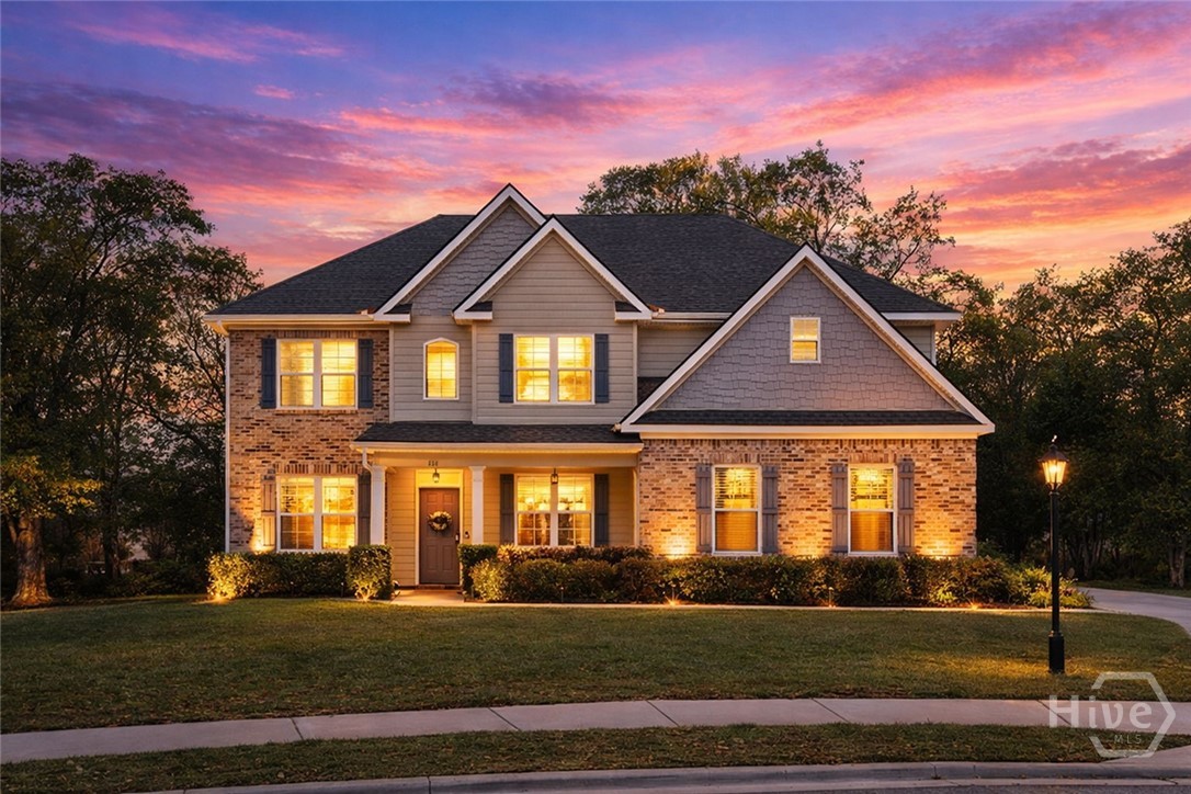 Beautiful Twilight View of Front Exterior
