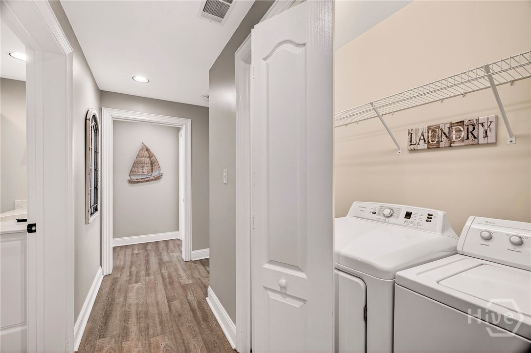 rear hall with laundry closet