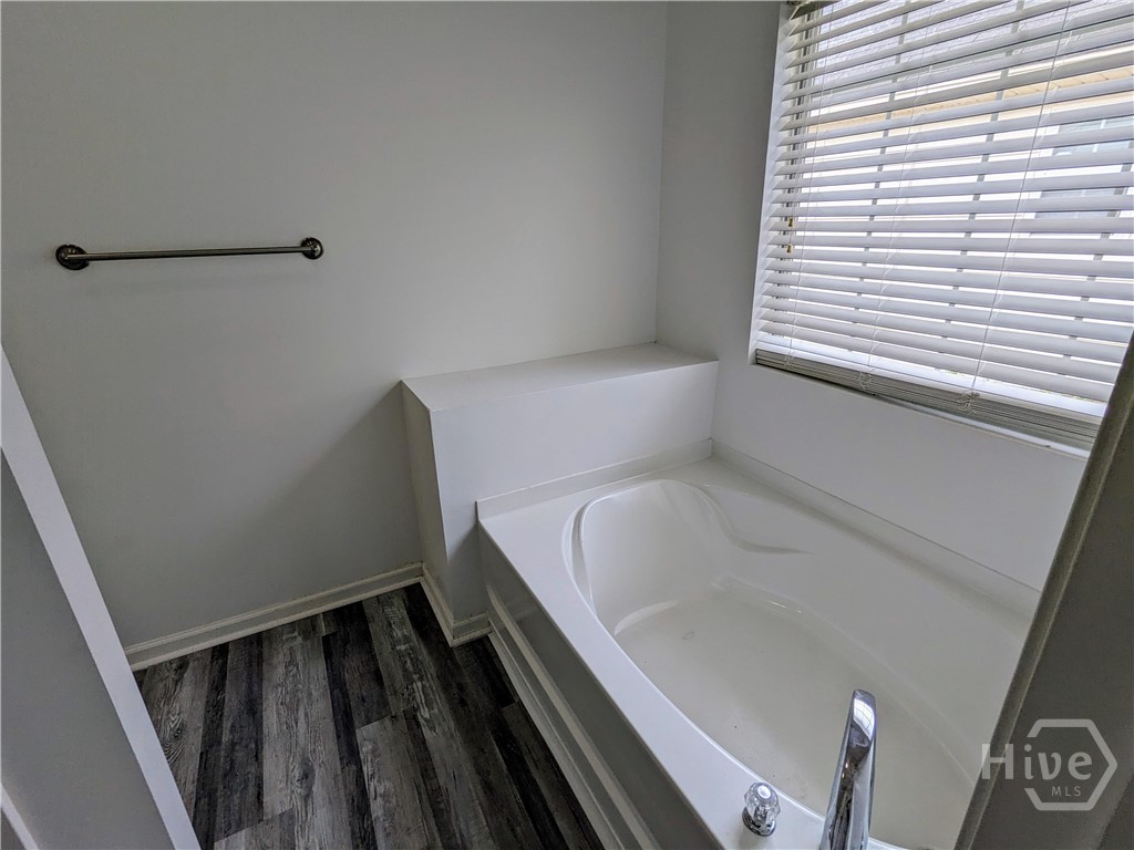 Garden tub in master bath.