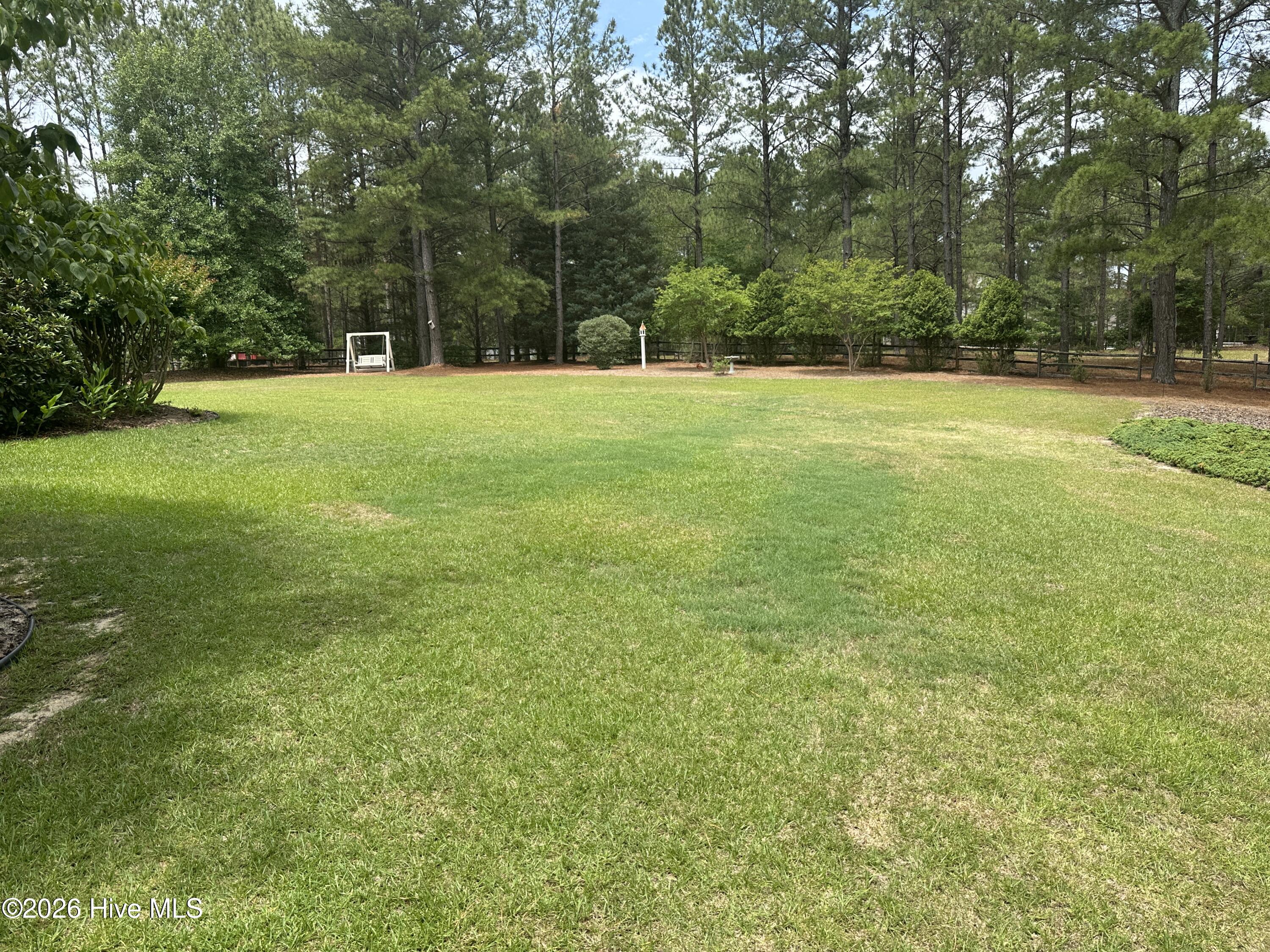 Fenced back yard