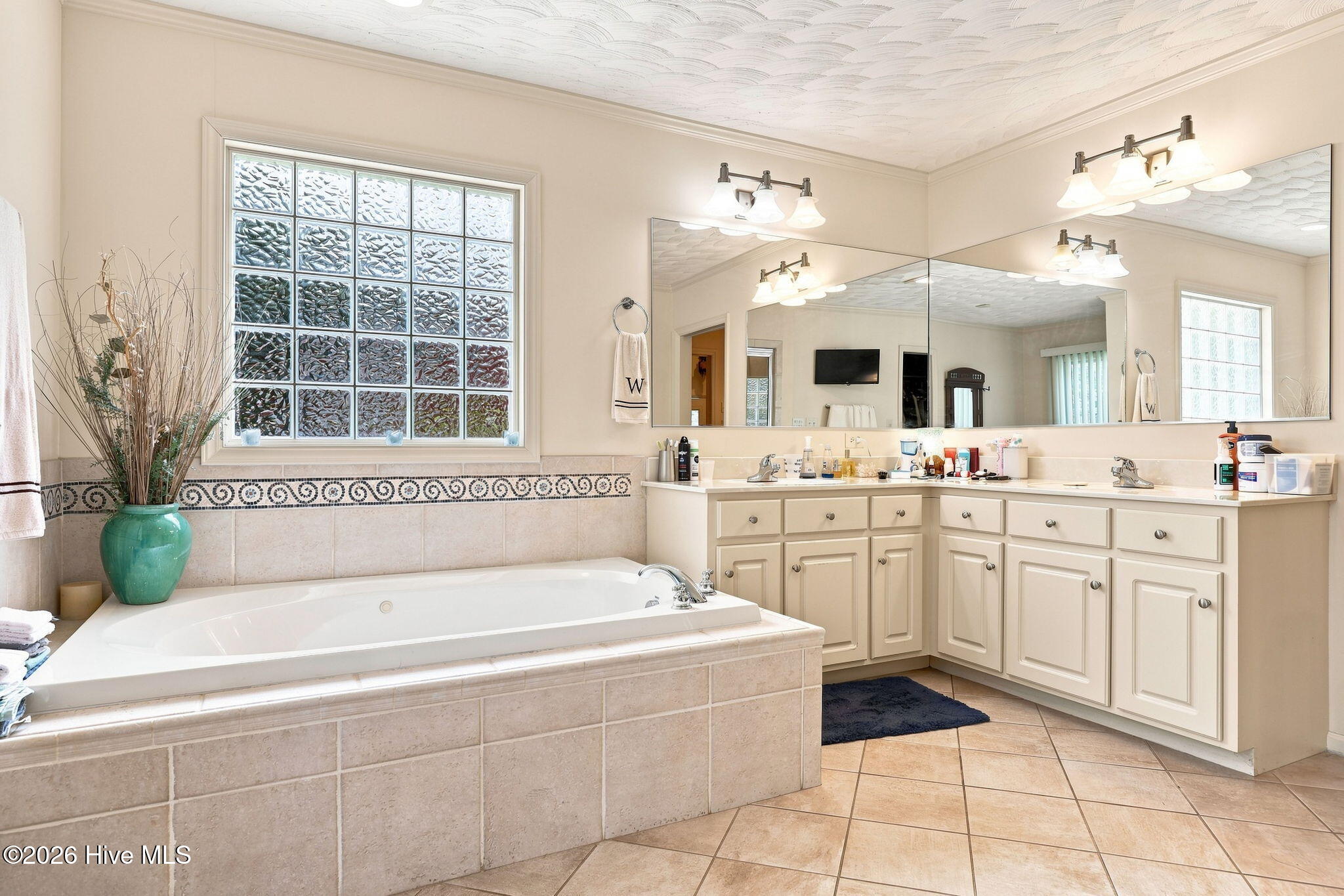 Master Bath with tub and separate walk-in shower