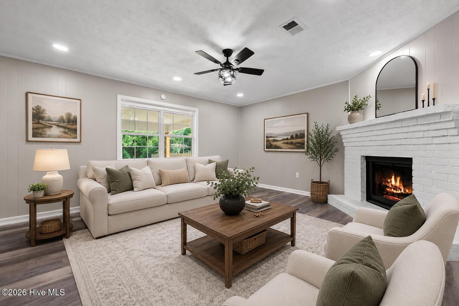 Virtually Staged Living Room