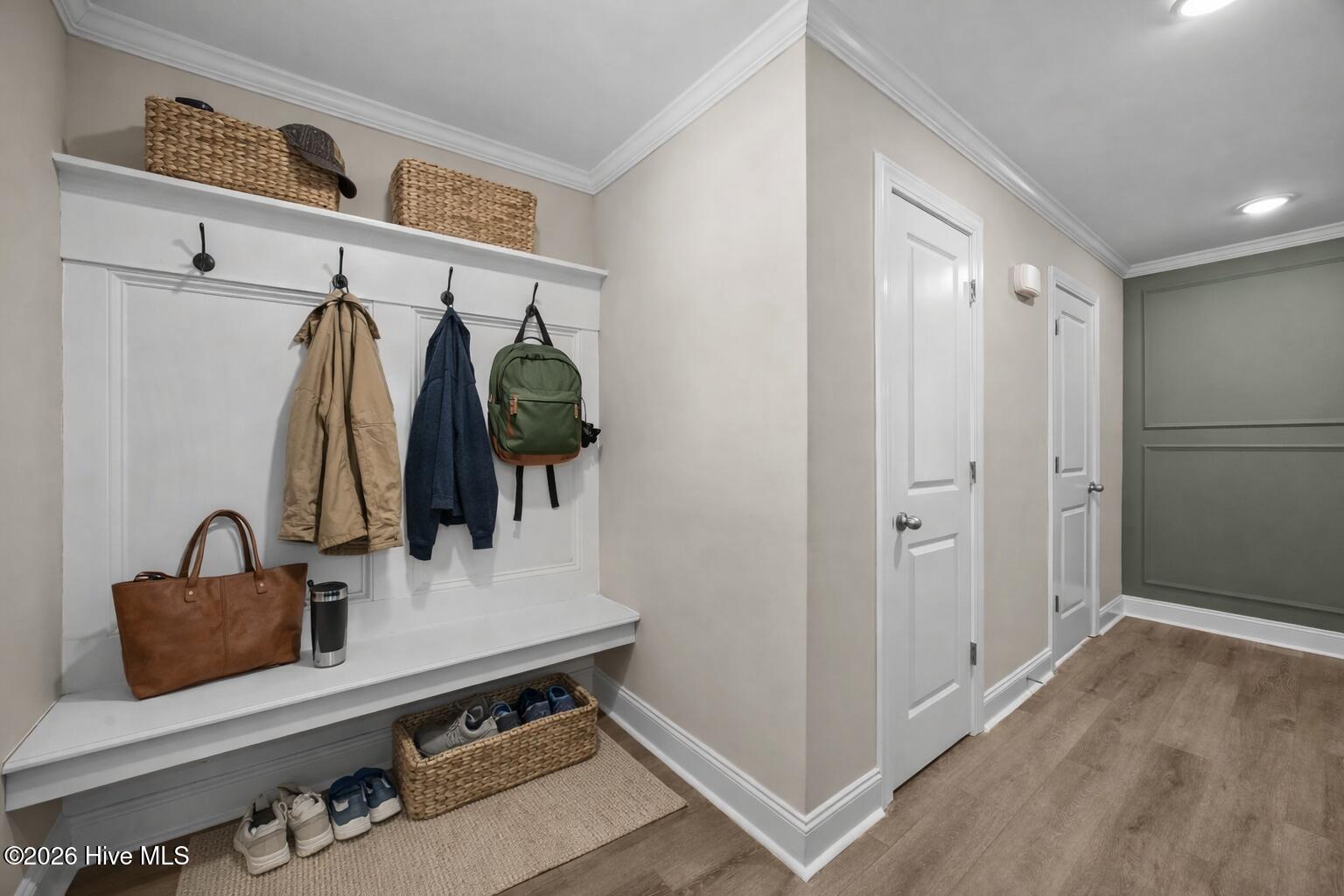virtually staged foyer and landing zone
