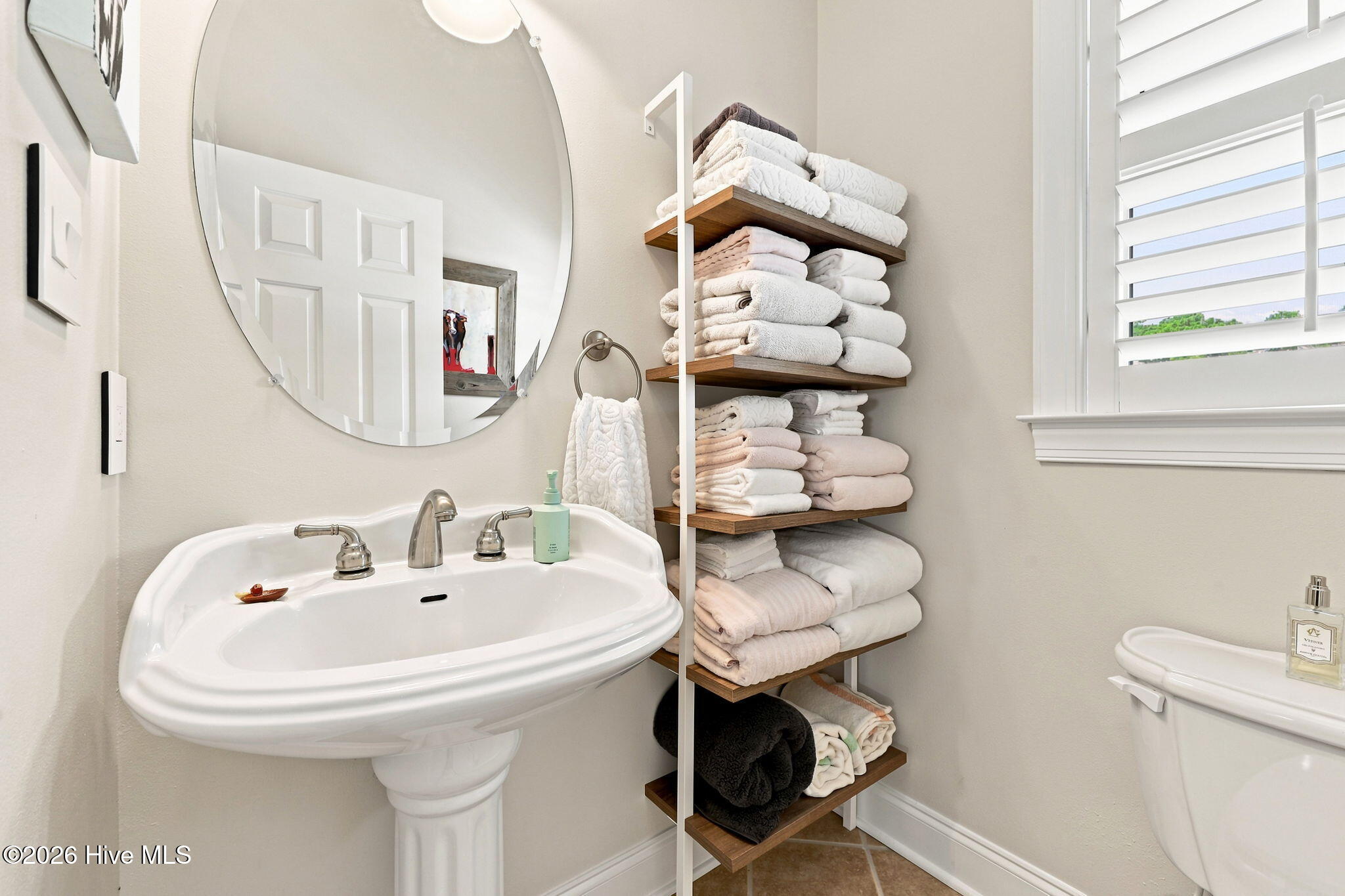 Half bath off entry