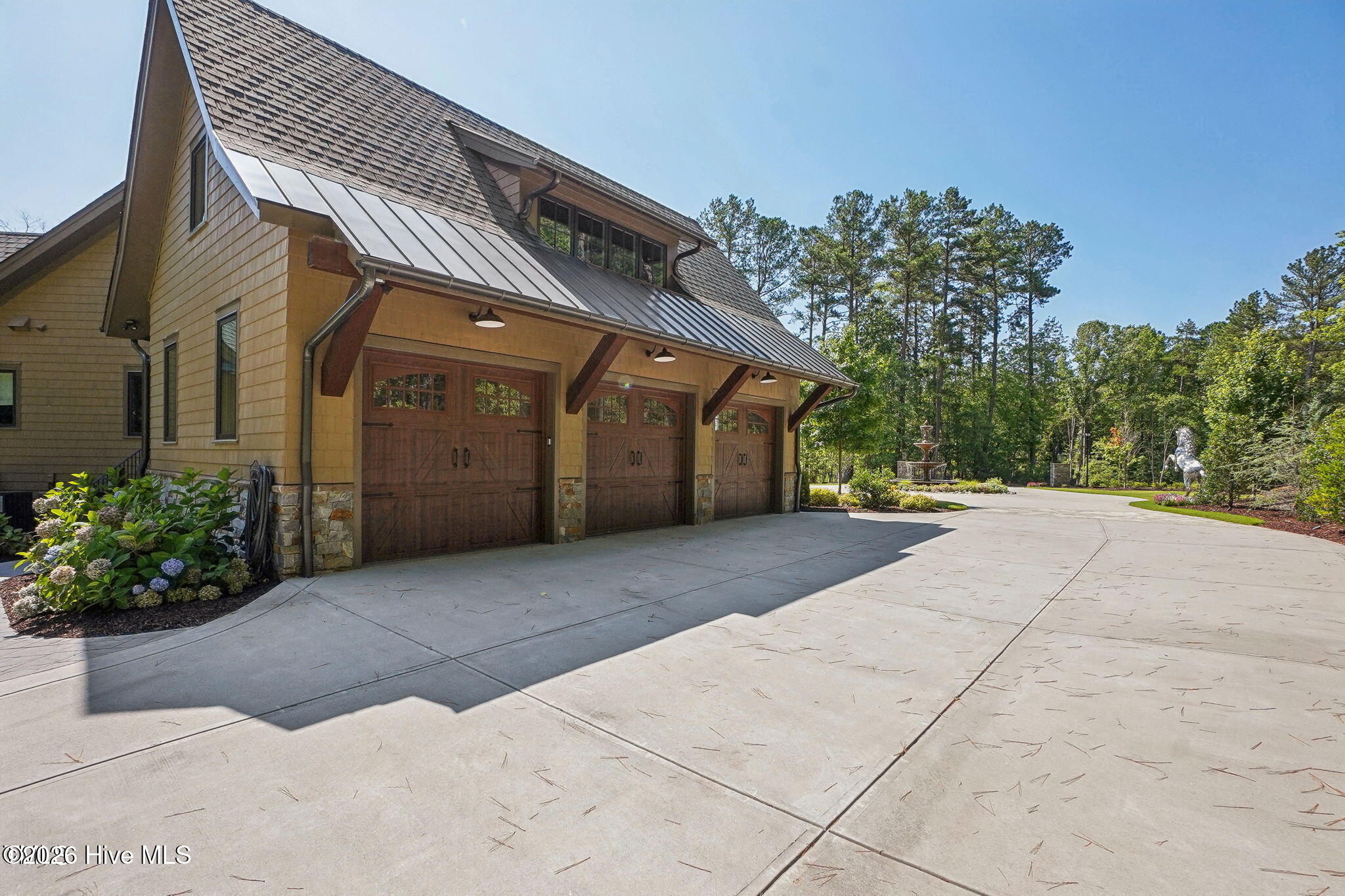 Carriage House garage doors Epoxy coated garage floor