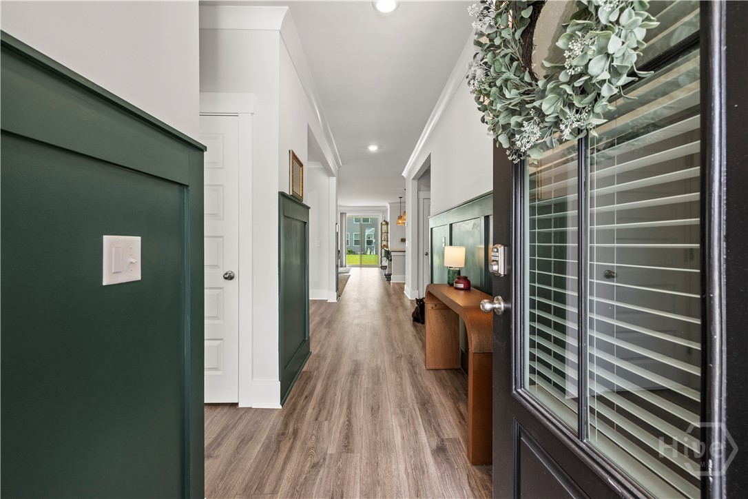 Front door view looking inside the house