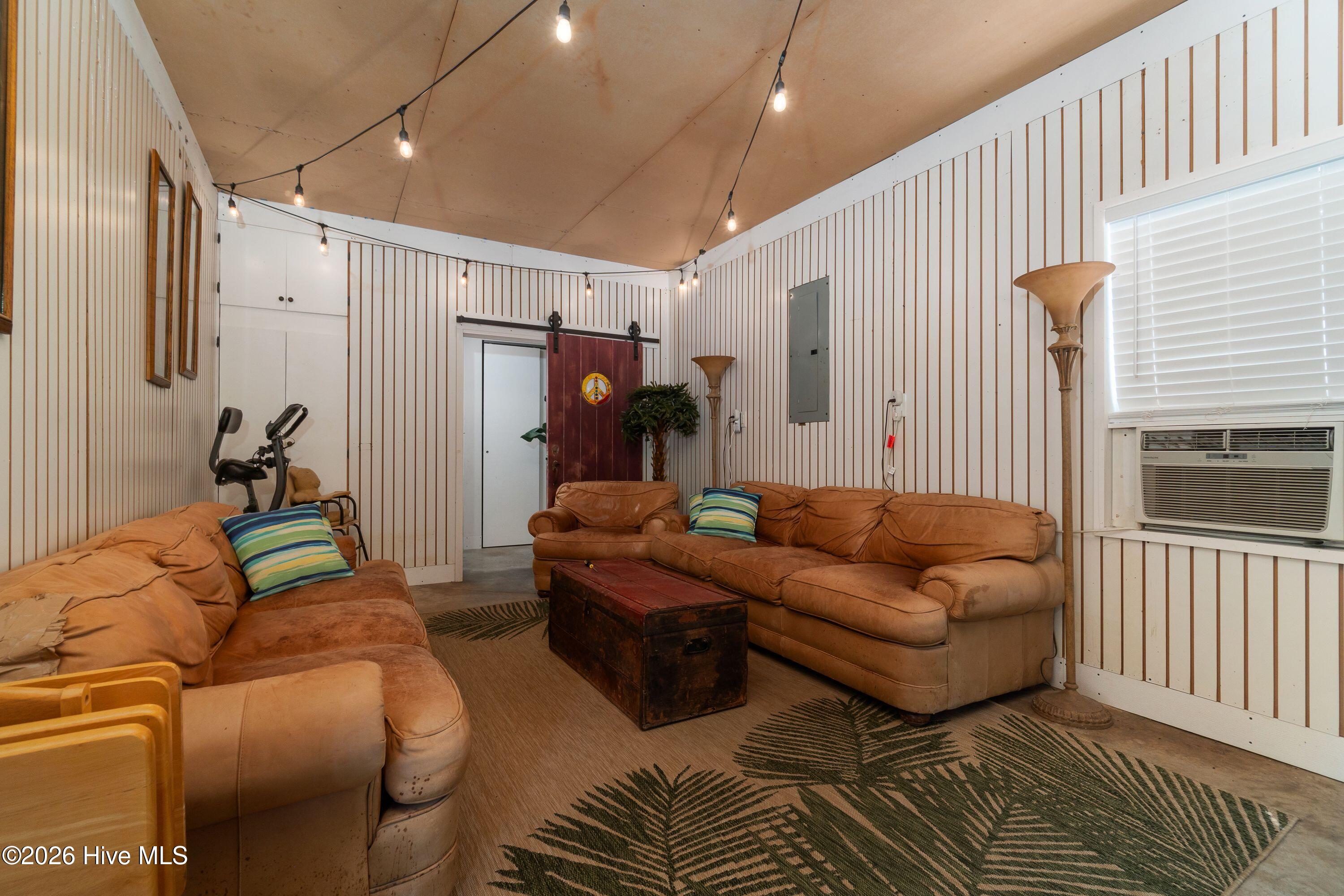 Extra living space and great for entertaining in garage!