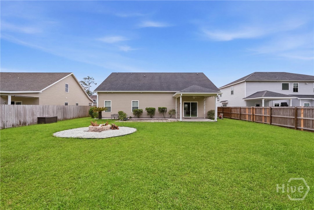 Large flat backyard