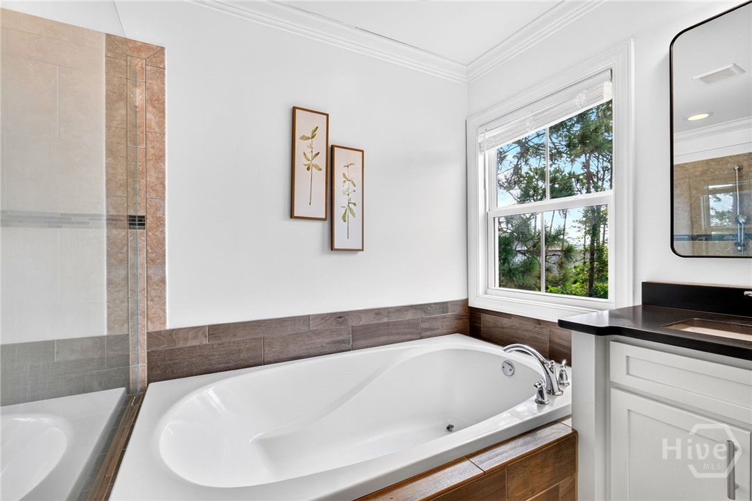 Primary bath soaking tub