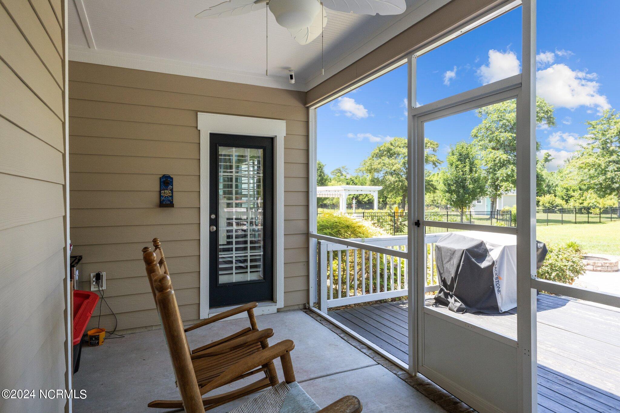Screened in back porch