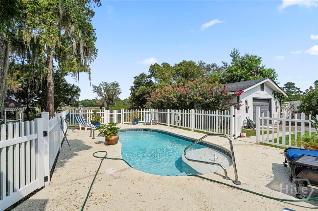 Fenced in pool