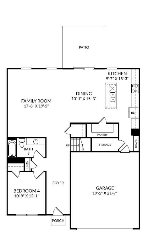 Hollins floorplan for mls main level
