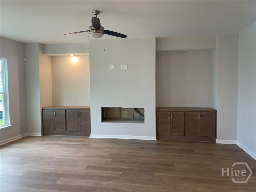 Electric Fireplace With Built ins.