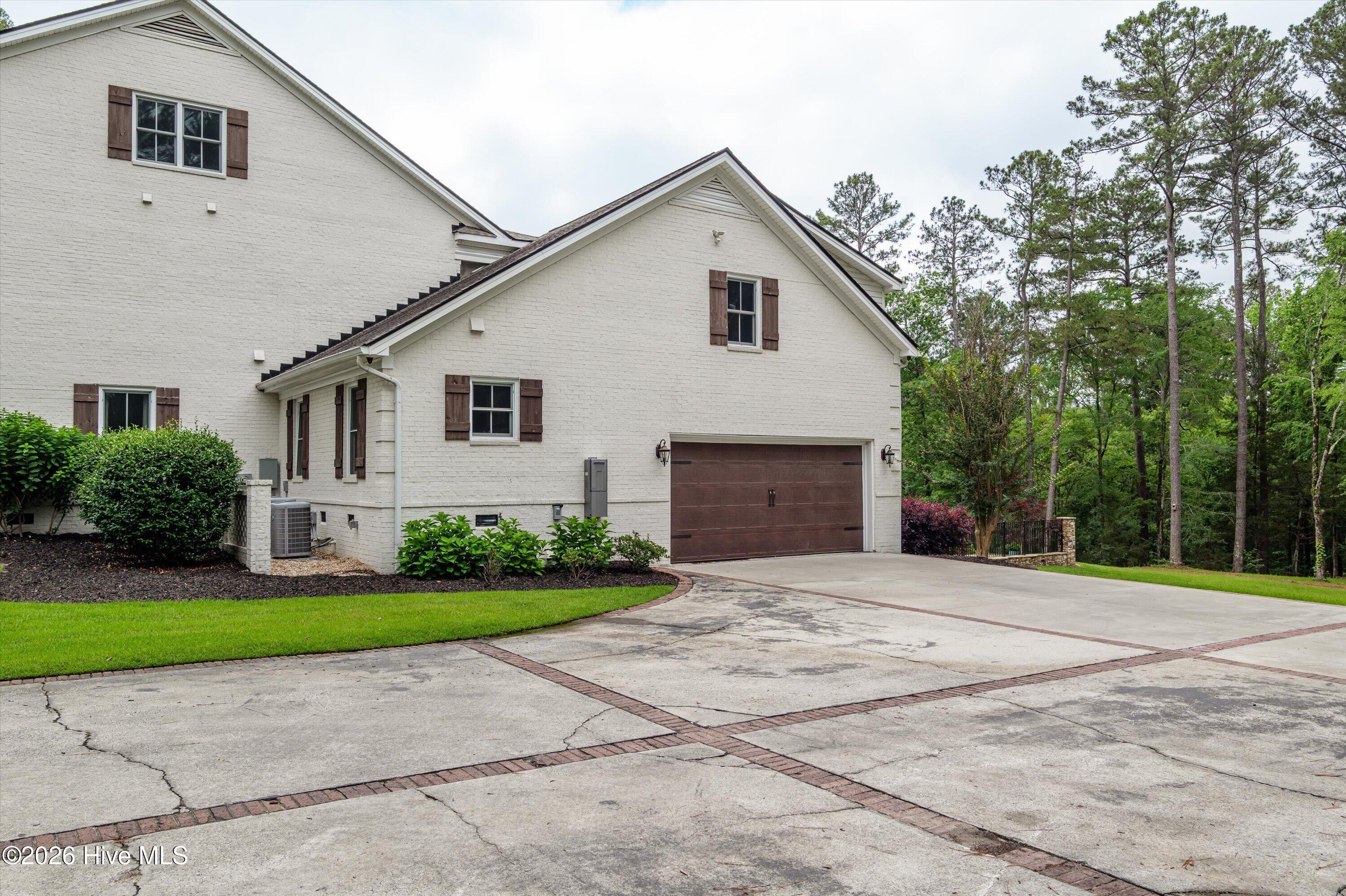 Side entry attached double garage