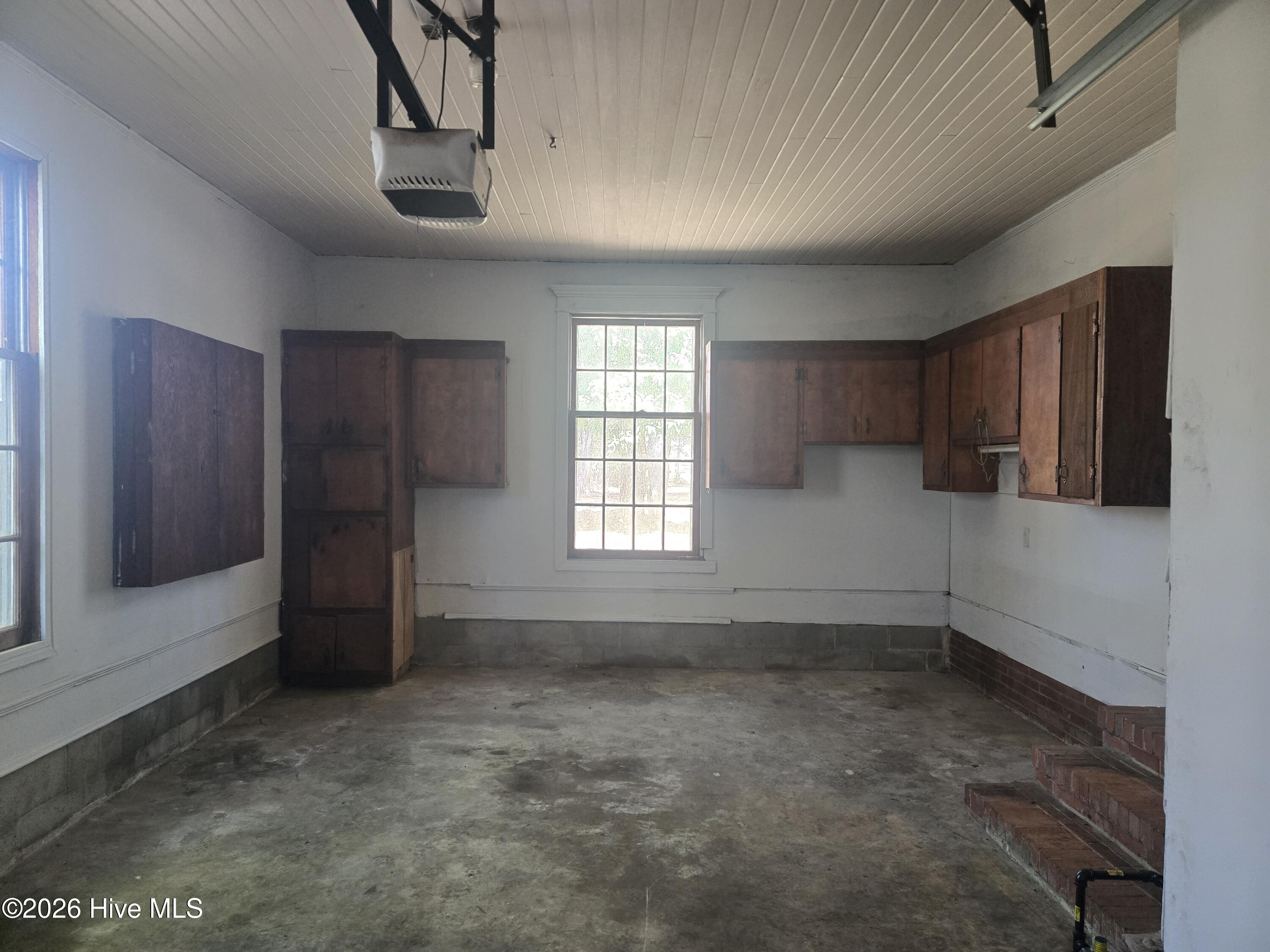 Inside garage w/storage