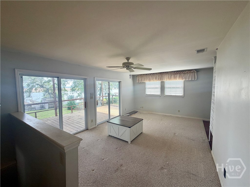 Upstairs separate living quarters living room