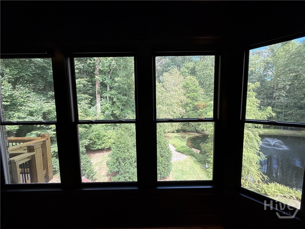 Amazing views out the Master Suite to the Fountain