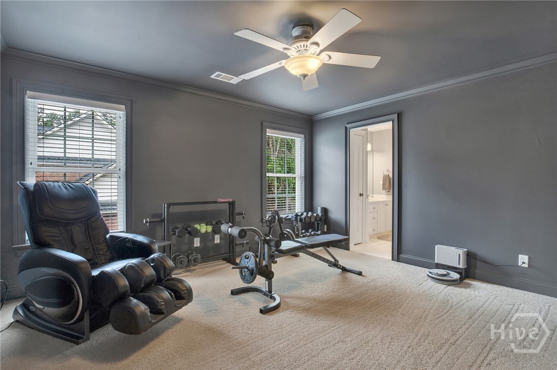2nd Bedroom (used as workout room) with Jack and Jill bathroom access