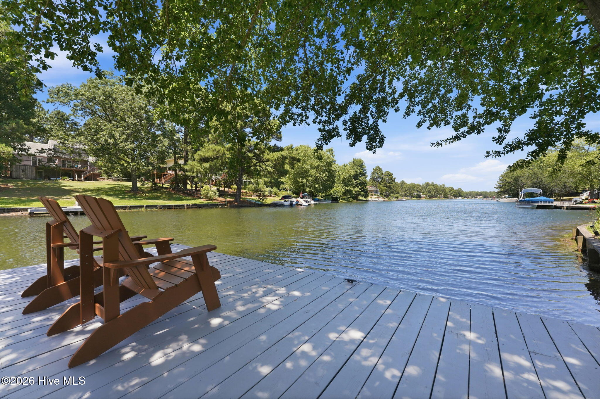 Lovely view and in the shade to stay cool.