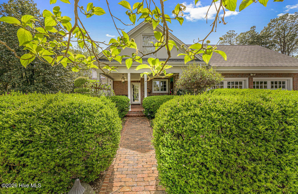 Boxwood herb garden
